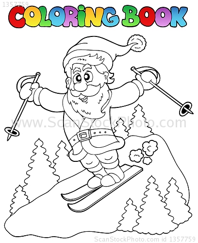 Image of Coloring book Santa Claus topic 3