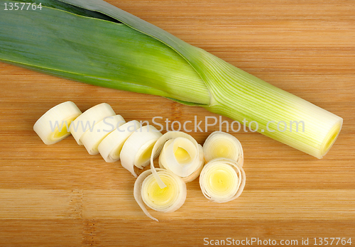 Image of sliced leeks