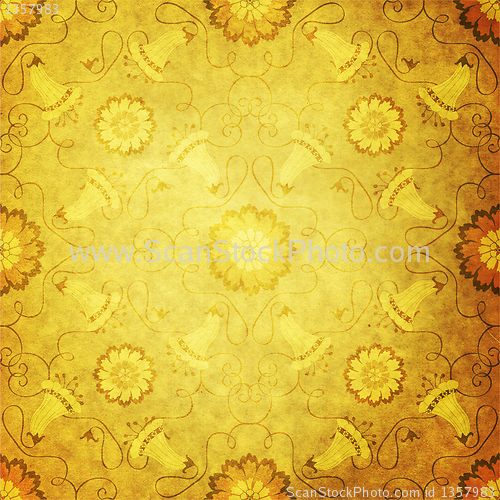 Image of Wallpaper with vintage pattern