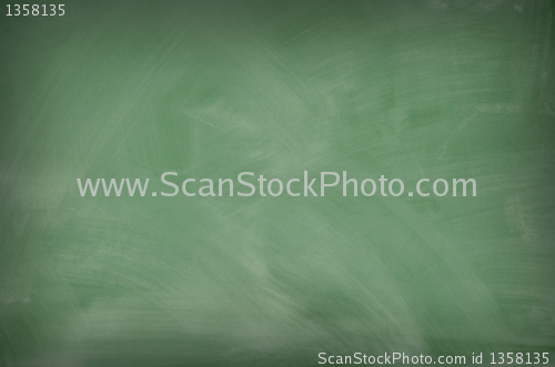 Image of Green chalkboard with eraser marks