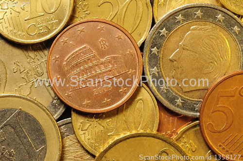 Image of Euro cent coin currency