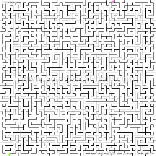 Image of Vector illustration of perfect maze. EPS 8