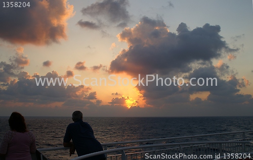 Image of sunset on a sea