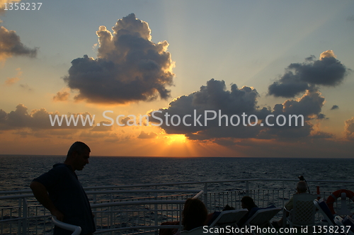 Image of sunset on a sea
