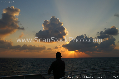 Image of Beautifull sea sunset