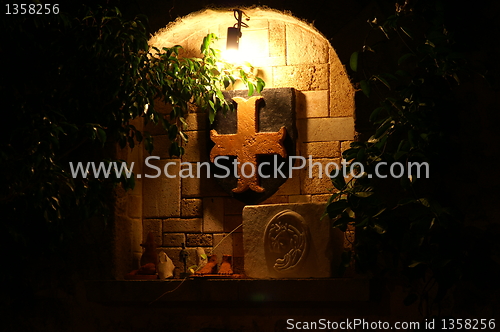 Image of a cross in the rhodes castle