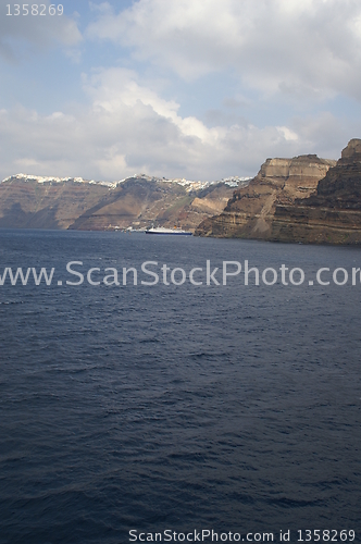 Image of Aegean sea, Santorini island