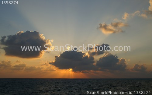 Image of Beautifull sea sunset