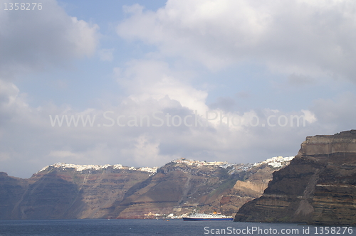 Image of Aegean sea, Santorini island