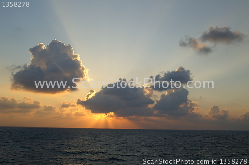 Image of Beautifull sea sunset