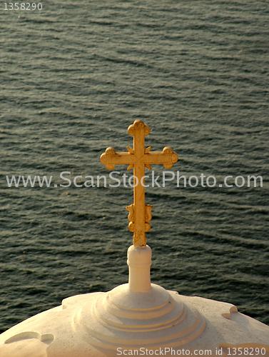 Image of Orthodox church in Santorini