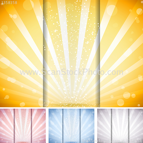 Image of Perspective Striped Background. Set of 4 colors