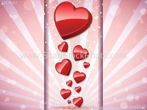 Image of Heart Card With Stripes