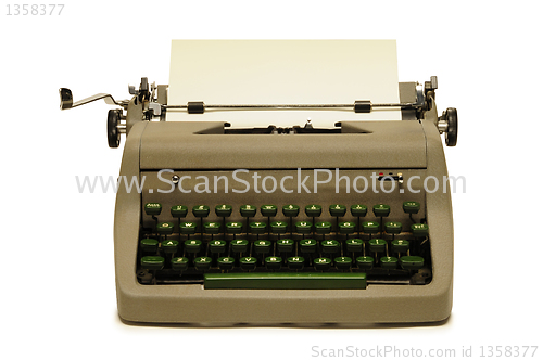 Image of Vintage 1950s typewriter on white