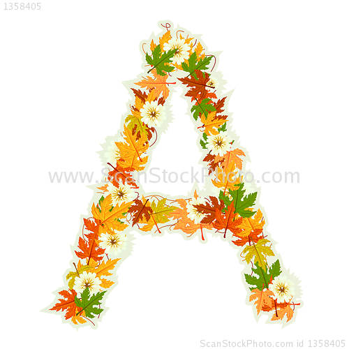 Image of Pattern floral letter A