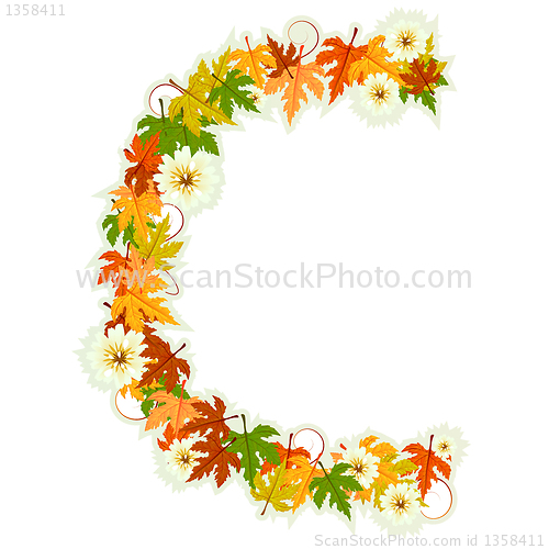 Image of Pattern floral letter C
