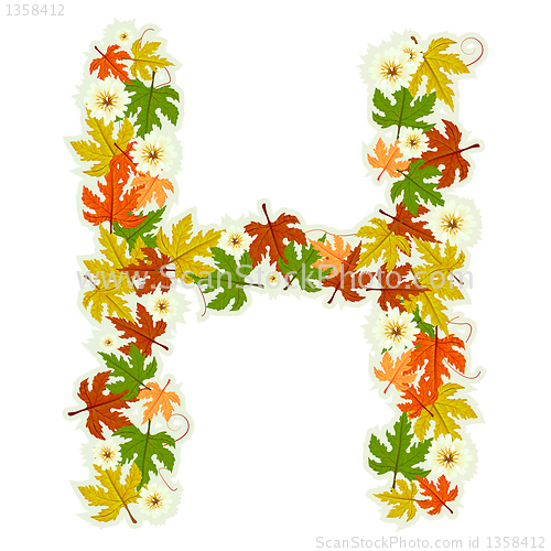 Image of Pattern floral letter H