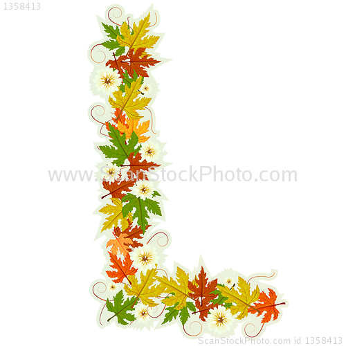 Image of Pattern floral letter L