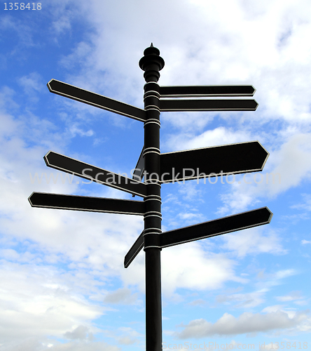 Image of blank street sign