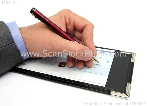 Image of writing a check