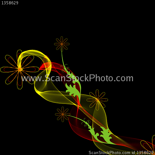 Image of Abstract floral decoration