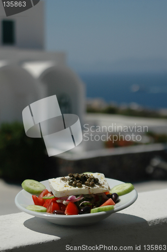 Image of greek salad scene