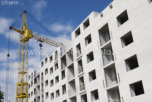 Image of construction yard with crane