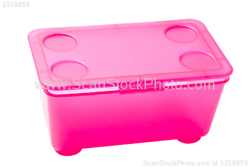 Image of Pink plastic box