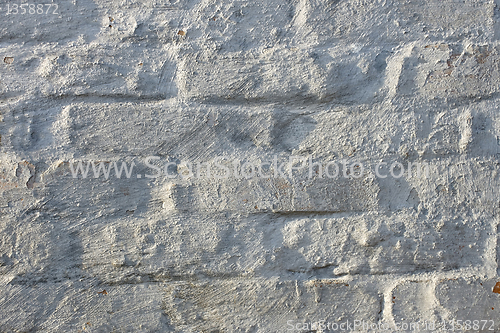 Image of Lime painted brick wall