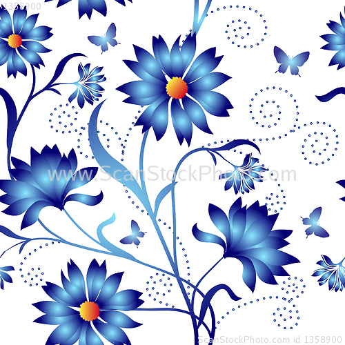 Image of Elegance Seamless color pattern on background, vector illustrati