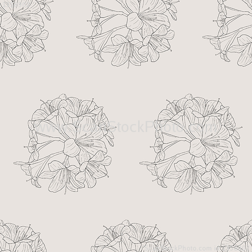 Image of seamless wallpaper bouquet of lilies