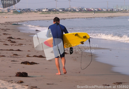 Image of Surfer on the beach