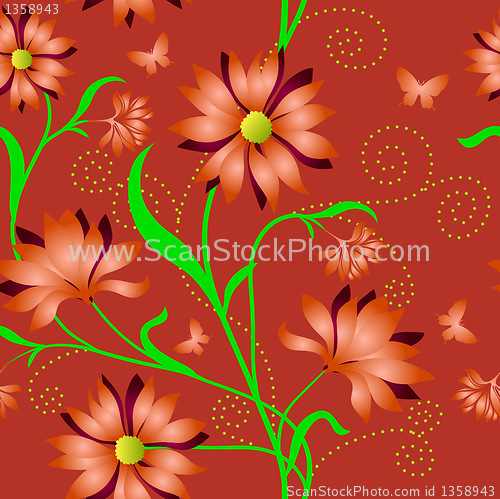 Image of Elegance Seamless color pattern on background, vector illustrati