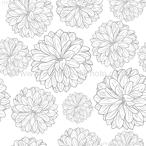 Image of Seamless wallpaper with beautiful flowers