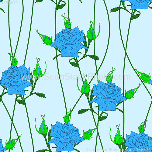 Image of Seamless  background with flower roses. 