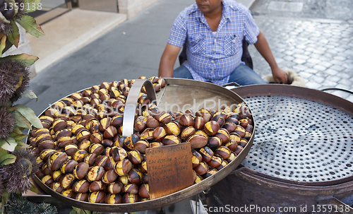 Image of Roasted chestnuts for sale