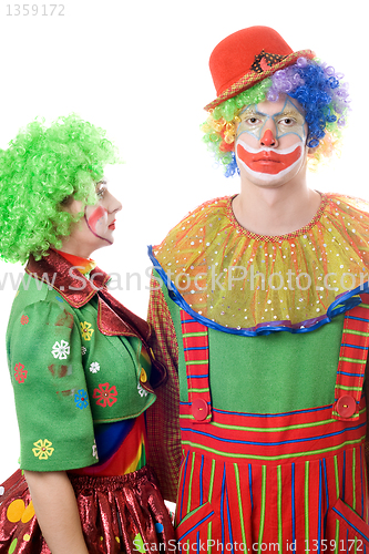 Image of A couple of serious clowns