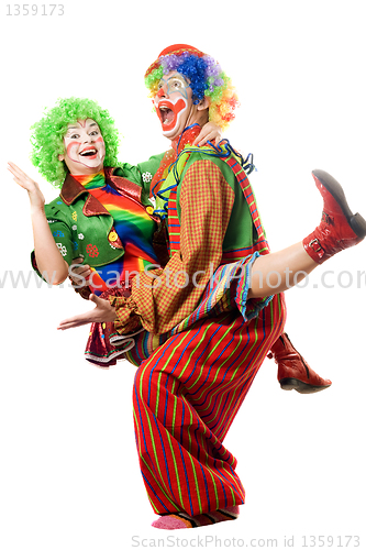 Image of A couple of playful clowns