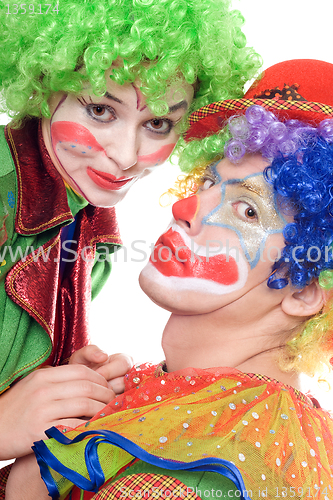 Image of Portrait of a couple of clowns