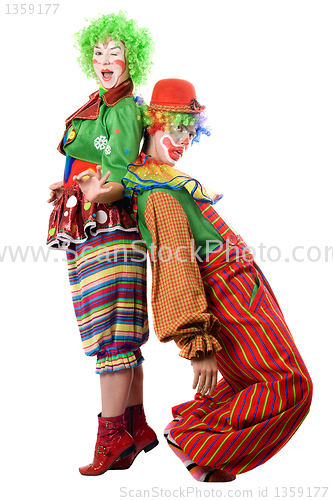 Image of Two funny clowns