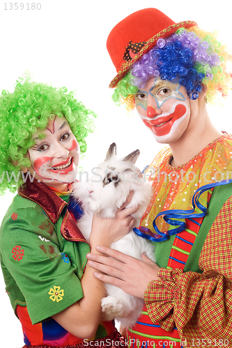 Image of Two smiling clown
