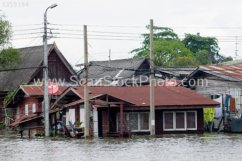 Image of Flooded houses in Bangkok, Thailand