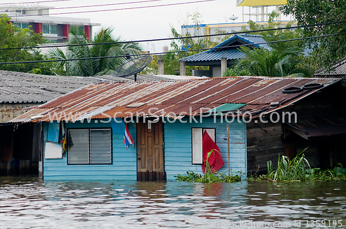 Image of Flooded houses in Bangkok, Thailand