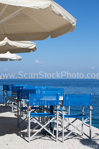 Image of Restaurant by the Sea in a Greek Island