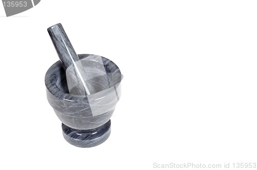 Image of Gray mortar and pestle