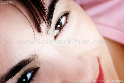 Image of Beautiful young woman face. 