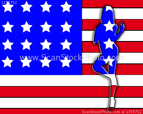 Image of Sexy USA Women Outline