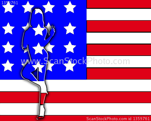 Image of Sexy USA Women Outline