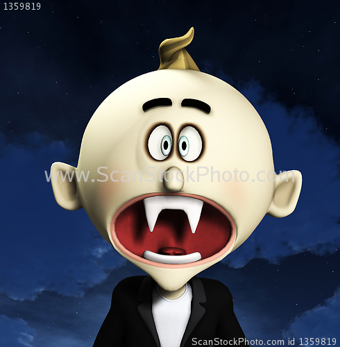 Image of Shocked Cartoon Vampire