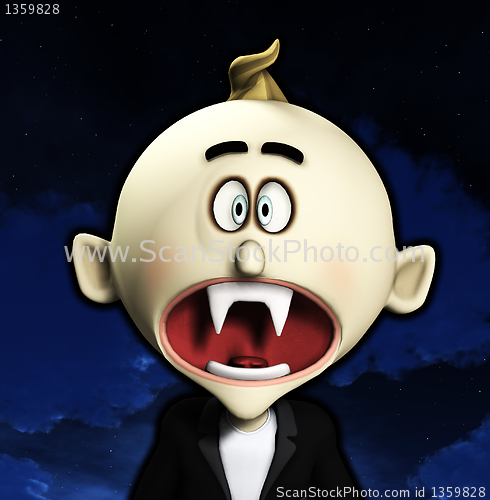 Image of Shocked Cartoon Vampire